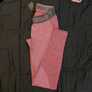 Gymshark pink and gray seamless flex leggings XS